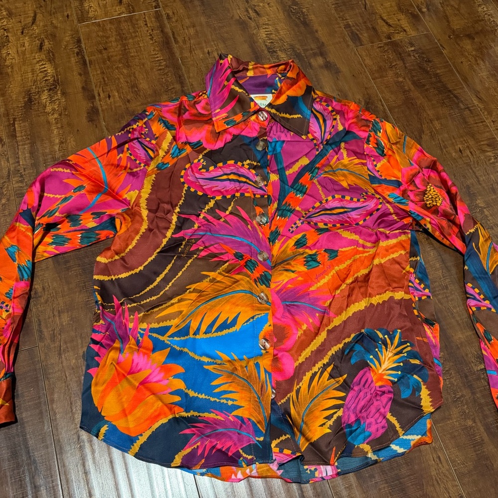 FARM Rio Colorful Women's Button Down Shirt
